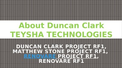 Details Of Duncan Clark Teysha Technologies