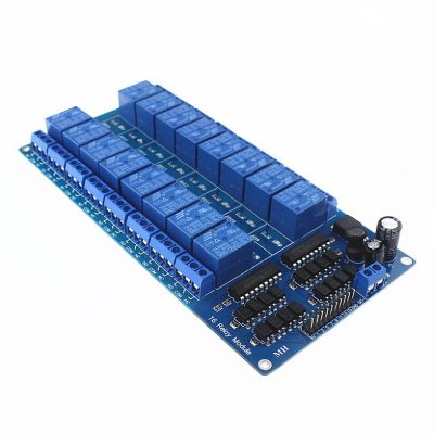 12V 16 Channel Relay Module with Light Coupling LM2576 Power Supply -